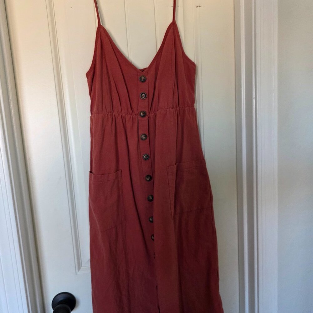 Kittensish Size Large burnt orange dress